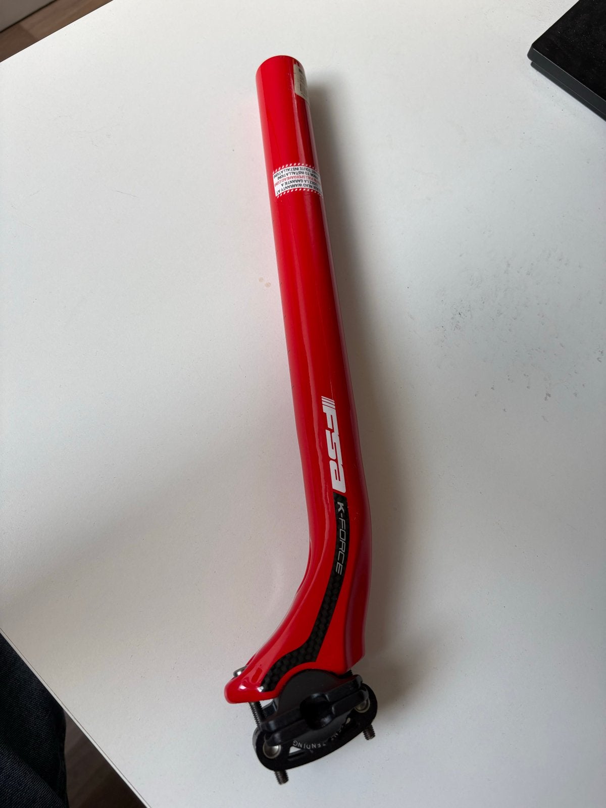 FSA K-Force Carbon Zadelpen Rood - 31.6/350mm, Ophalen of Verzenden, Zo goed als nieuw, Zadel, Racefiets