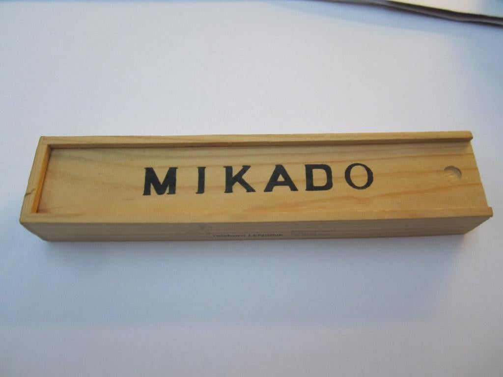 Mikado spel in houten doosje, compleet!, Ophalen of Verzenden, Zo goed als nieuw
