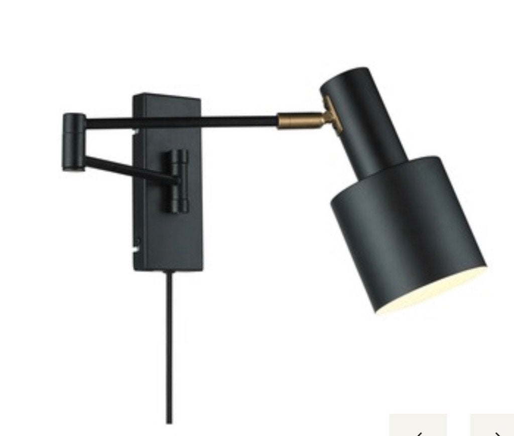 Wandlamp Nordin Karwei, Ophalen, Zwart, E27 (groot), Zo goed als nieuw