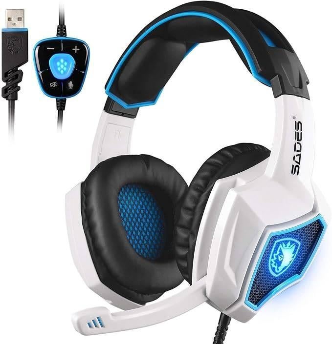SADES A30S Pro Over Ear USB Surround Sound Stereo PC Gaming, Nieuw, Ophalen of Verzenden, Gaming headset, Over-ear