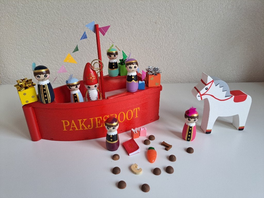 Sinterklaas pakjesboot pegdolls, Diversen, Ophalen of Verzenden, Nieuw