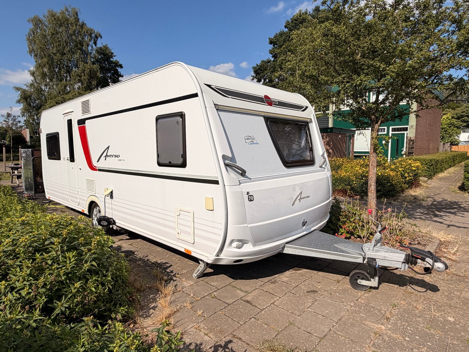 Burstner Averso 590 TS 2018 met Mover, Airco en Voortent, Schokbreker, Rondzit, Frans bed, Particulier