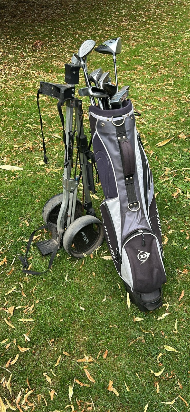 Complete golfset met tas en trolley - Dunlop Black, Ophalen, Gebruikt, Set, Overige merken