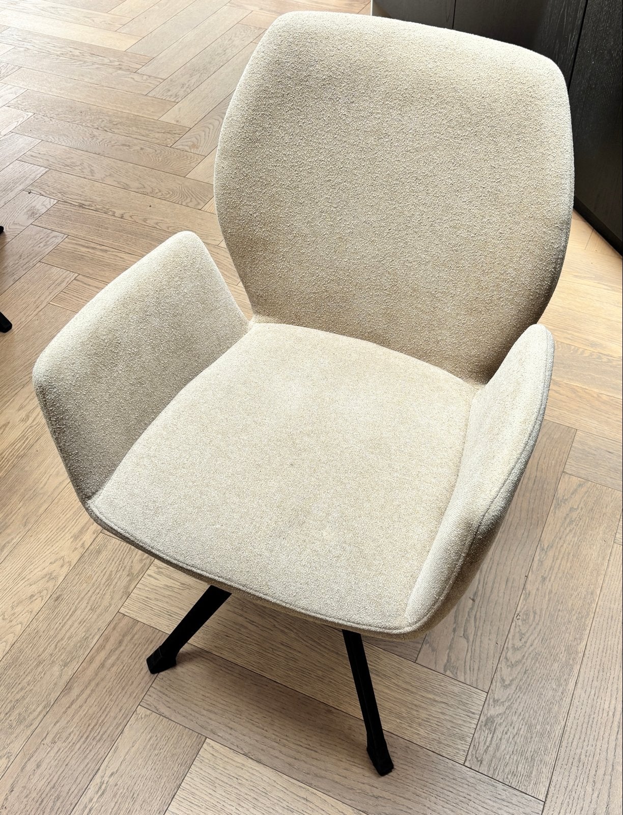 Misaki eetkamerstoel met draaivoet (beige), Ophalen, Overige kleuren, Zo goed als nieuw, Eén