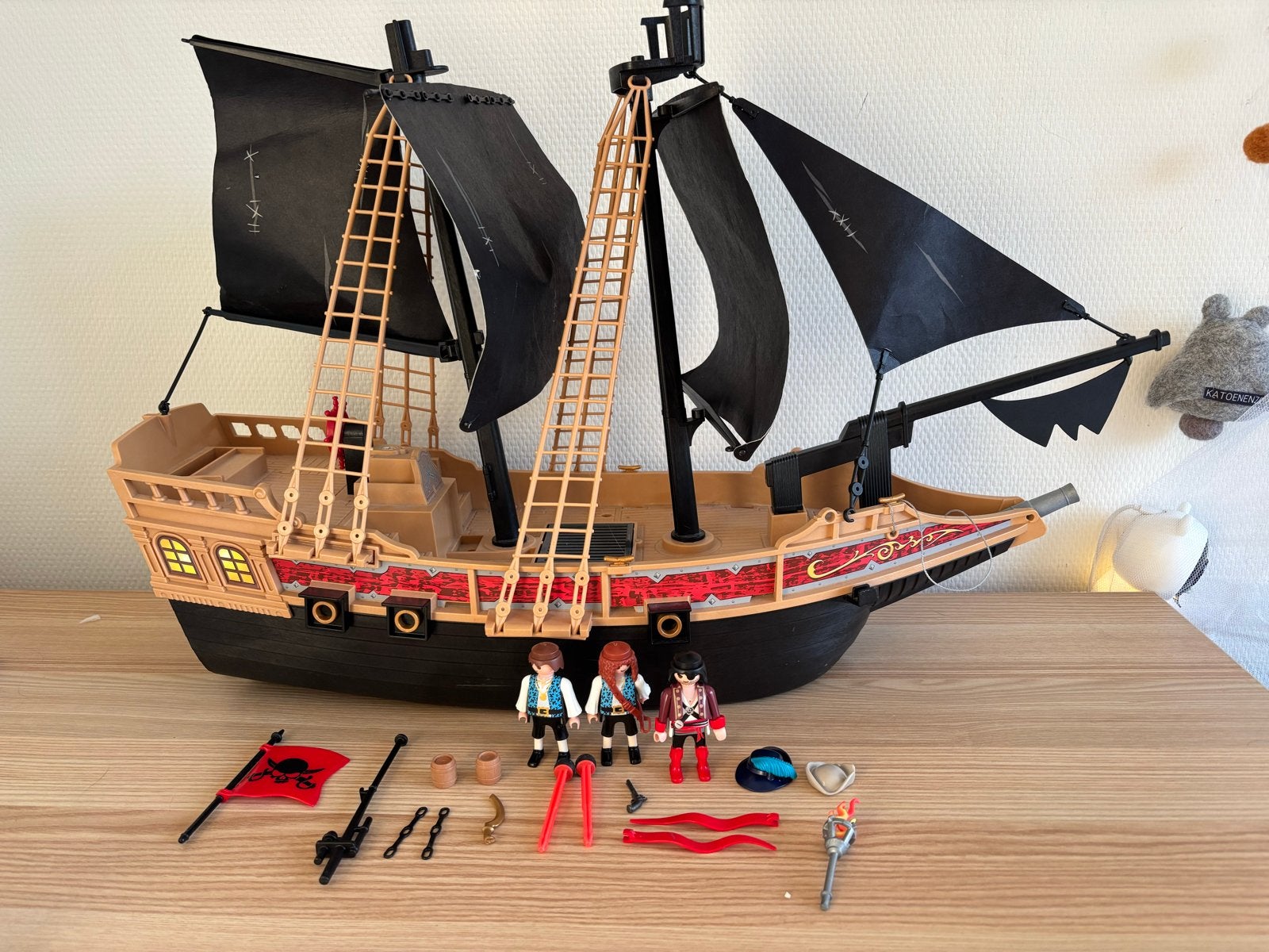 Playmobil Piratenschip met piraten en accessoires, Ophalen of Verzenden, Gebruikt, Pirates, Boot/Schip