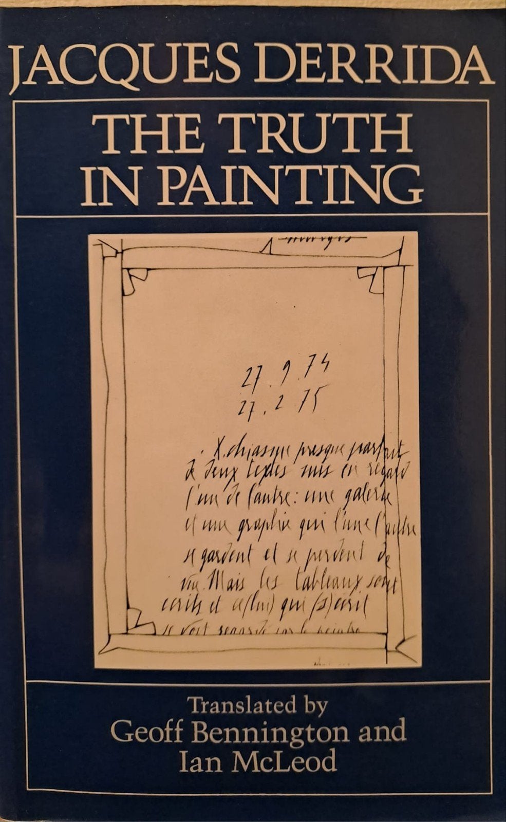 Jacques Derrida - The Truth in Painting (Filosofie/Kunst), Verzenden, Gelezen