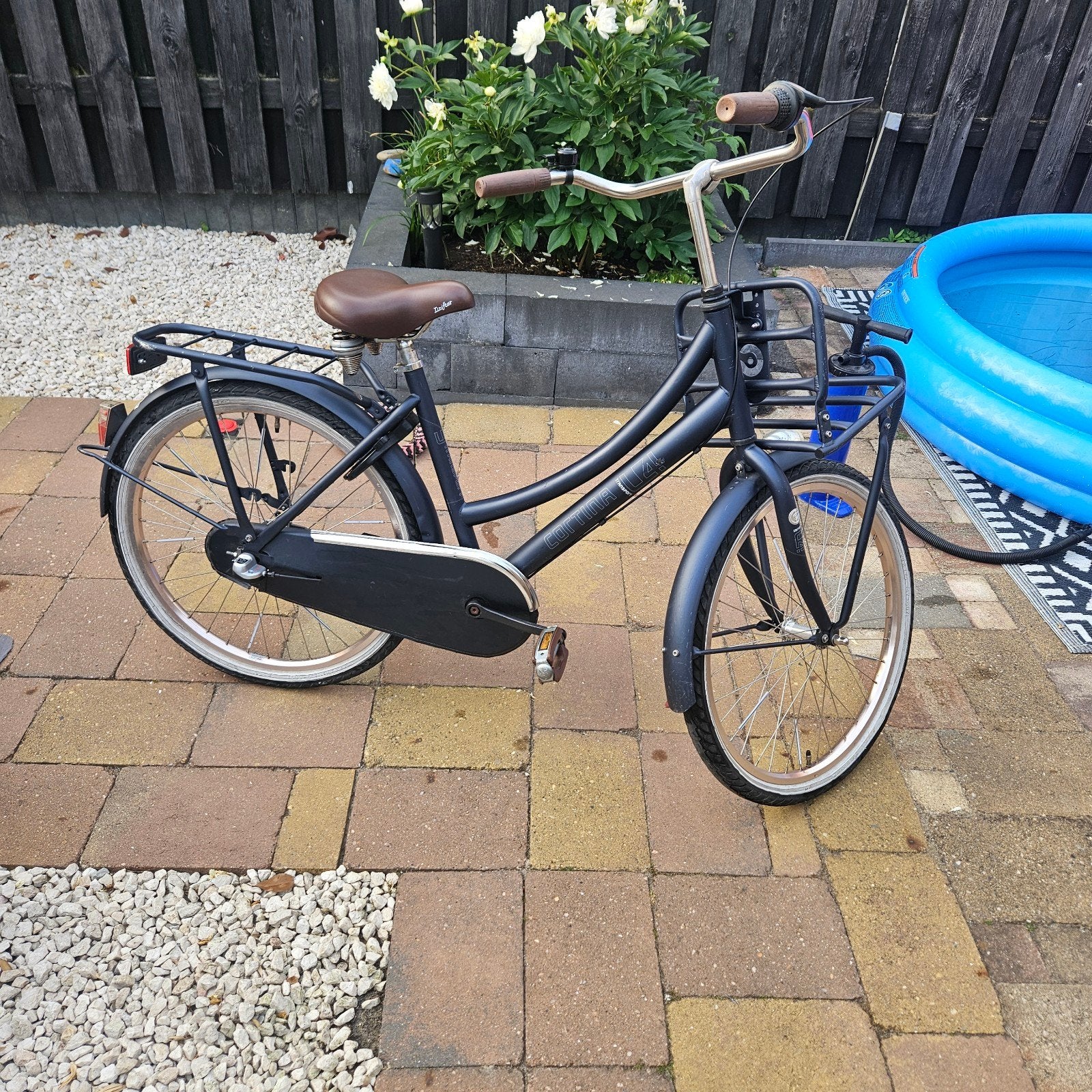 Cortina U4 Transportfiets 24 inch donker blauw, Fietsen en Brommers, Fietsen | Dames | Damesfietsen, Gebruikt, Versnellingen, Minder dan 47 cm