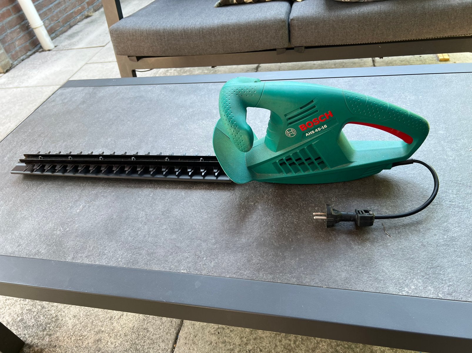 Elektrische Heggenschaar Bosch AHS 45-16, Ophalen of Verzenden, Zo goed als nieuw, Elektrisch