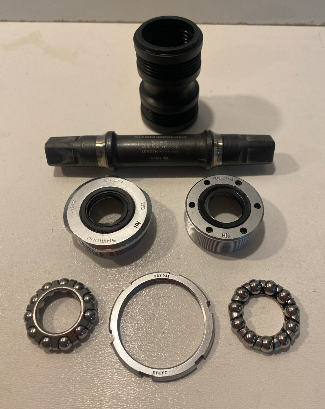 Shimano 600  crankstel vintage, Crankstel of Pedalen, Gebruikt, Staal, Ophalen of Verzenden