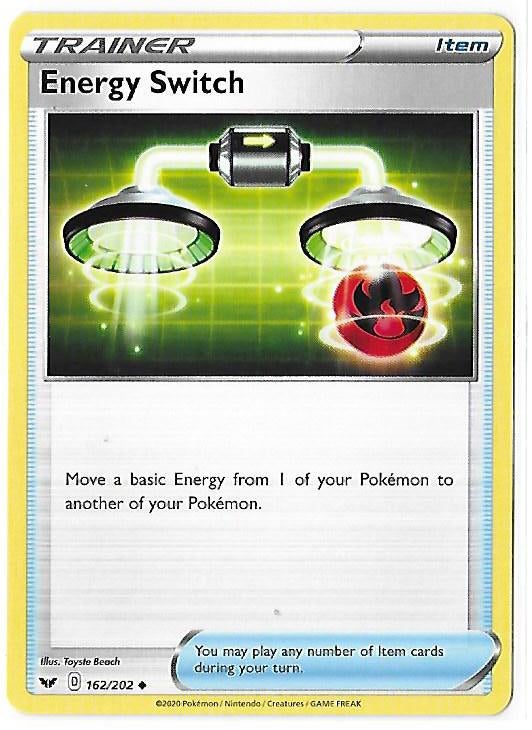 Sword & Shield,  Energy Switch [uncommon] 162/202, Ophalen of Verzenden, Nieuw, Losse kaart