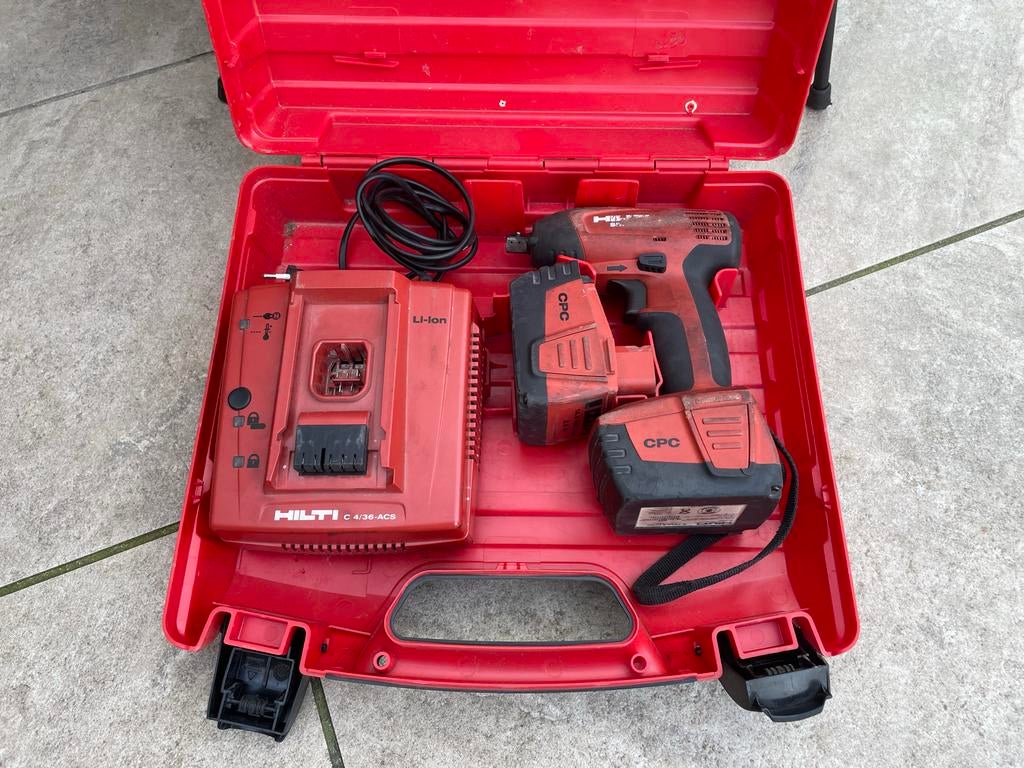 Hilti SIW 144-A Accu Slagmoersleutel met Lader en Accu, Ophalen, Gebruikt, Minder dan 400 watt, Overige typen