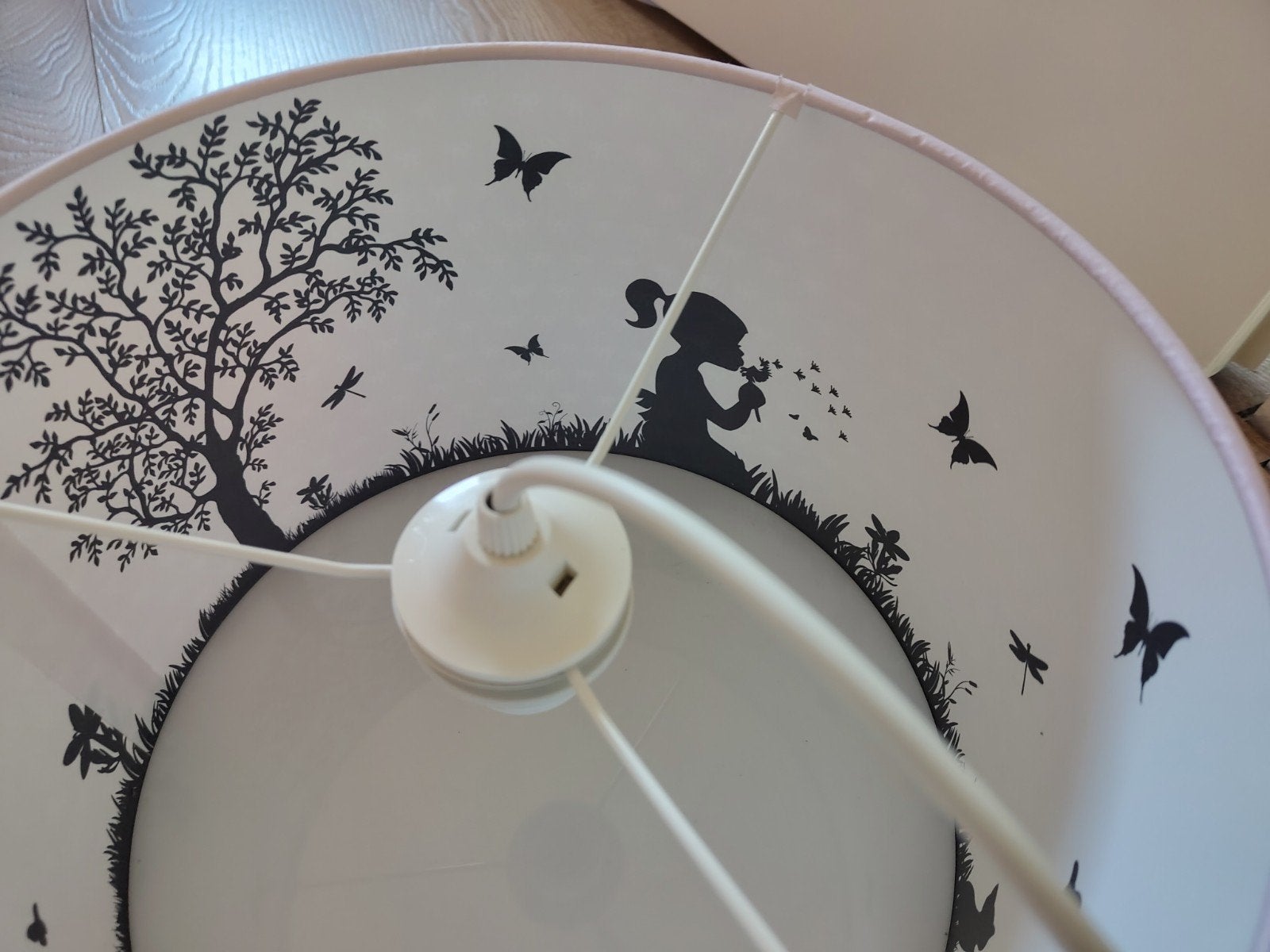 Roze hanglamp voor meidenkamer, Roze, Ophalen, Zo goed als nieuw, Lamp