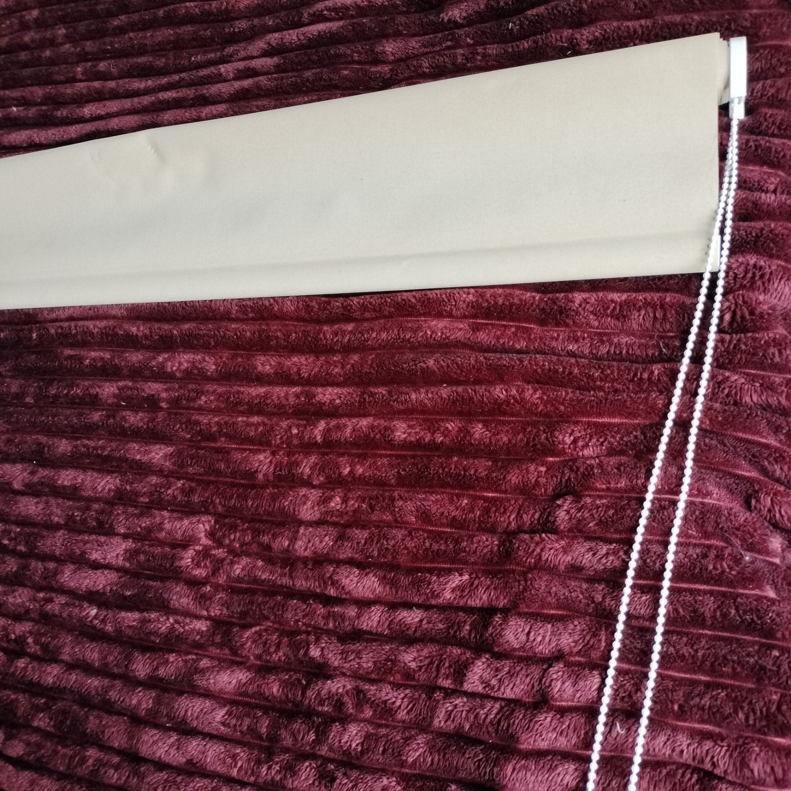 Rolgordijn beige 201x190 cm, verduisterend, Ophalen, Overige merken, Koordbediening, Beige