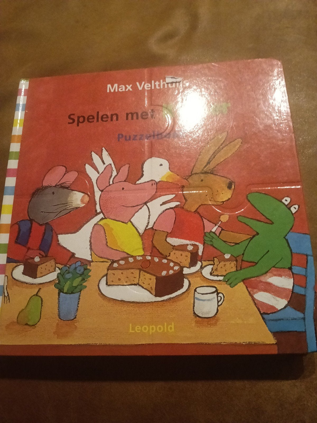 Max Velthuijs Puzzelboek: Spelen met Kikker en vriendjes, Ophalen of Verzenden, 10 tot 50 stukjes, Gebruikt, 2 tot 4 jaar