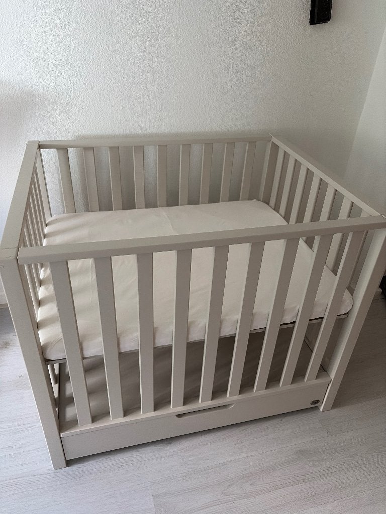 TWF Box Sam Met Lade Mat Clay + Matras + Boxkleed, Kinderen en Baby's, Ophalen, Gebruikt, Vierkant, In hoogte verstelbaar
