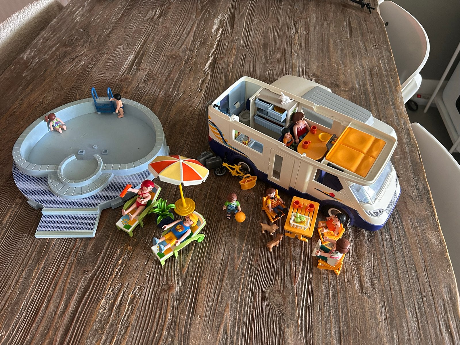 Playmobil Camper met Zwembad en Figuren, Ophalen, Gebruikt, Complete set, Voertuig