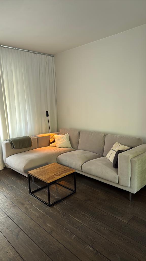 Ikea nockeby 3-zits hoekbank chaisse lounge & designhoezen, Ophalen, Zo goed als nieuw