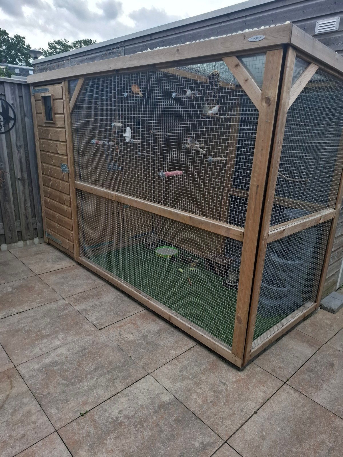 Vogelvolière voldux, Dieren en Toebehoren, Ophalen, Zo goed als nieuw, Hout, Volière