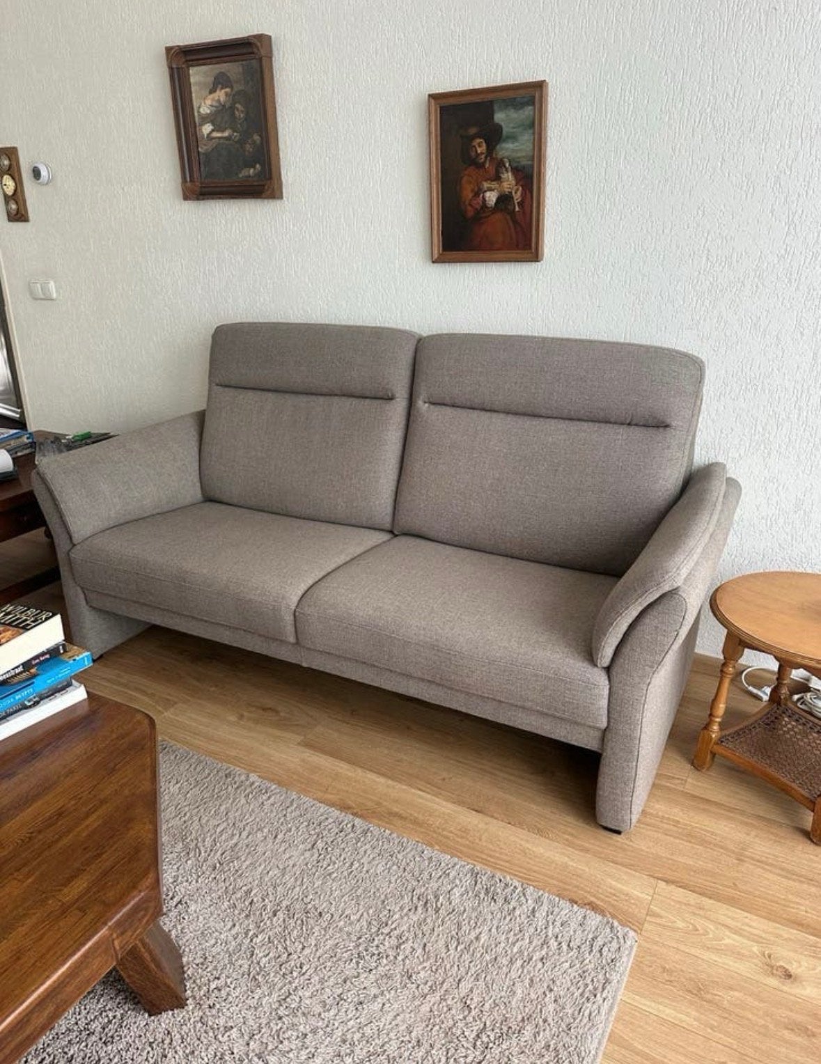 Velderhof Belice 3-zitsbank, hoge rug, kleur lever, Ophalen, Minder dan 75 cm, Driepersoons, Zo goed als nieuw