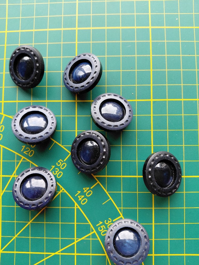 8 knopen 28mm blauw, Ophalen of Verzenden, Nieuw, Knoop of Knopen