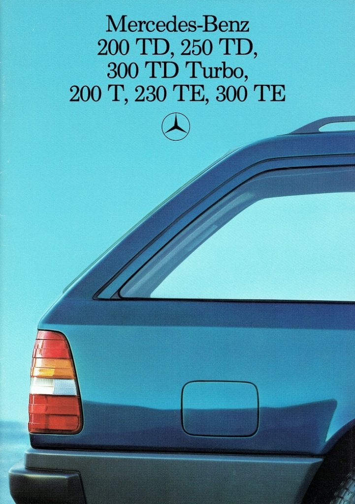 Folder Mercedes-Benz 200 - 300 T-modellen (S124 - 1985), Verzenden, Gelezen, Mercedes