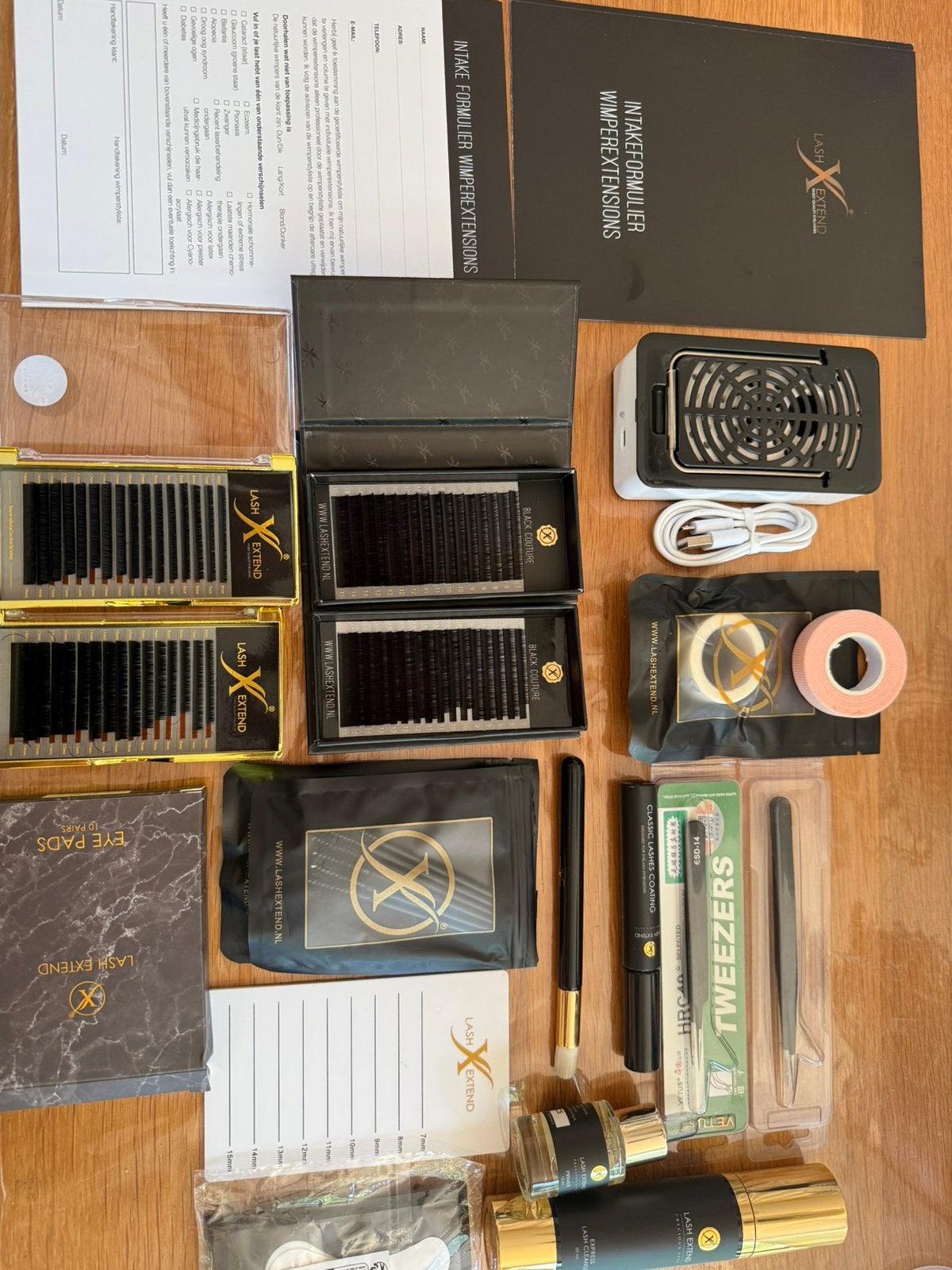 Starter set one by one wimperextensions, Ogen, Zwart, Ophalen of Verzenden, Zo goed als nieuw