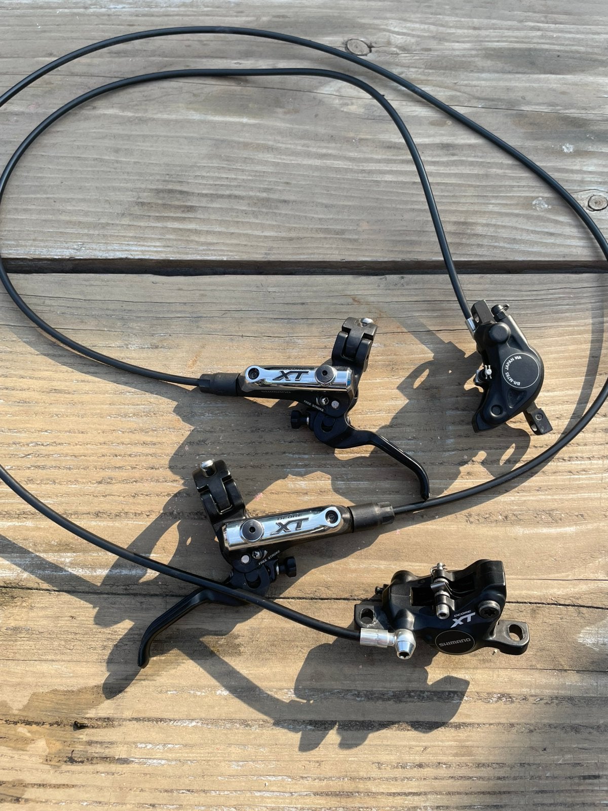 Shimano XT remset, Fietsen en Brommers, Fietsonderdelen, Gebruikt, Remmen, Aluminium, Mountainbike, Ophalen of Verzenden