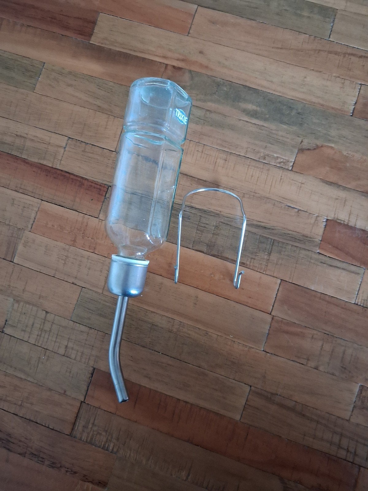 drinkfles glas 125 ml  met houder, Ophalen, Gebruikt, Overige typen