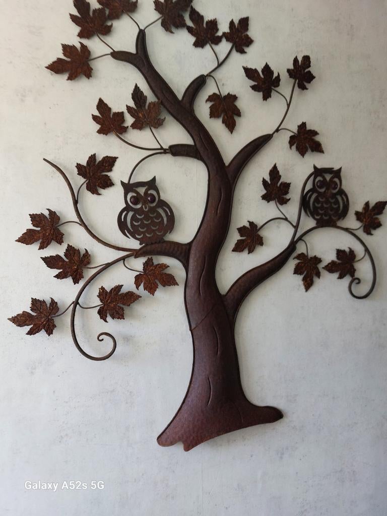 Muur decoratie  geroest metaal., Antiek en Kunst, Ophalen