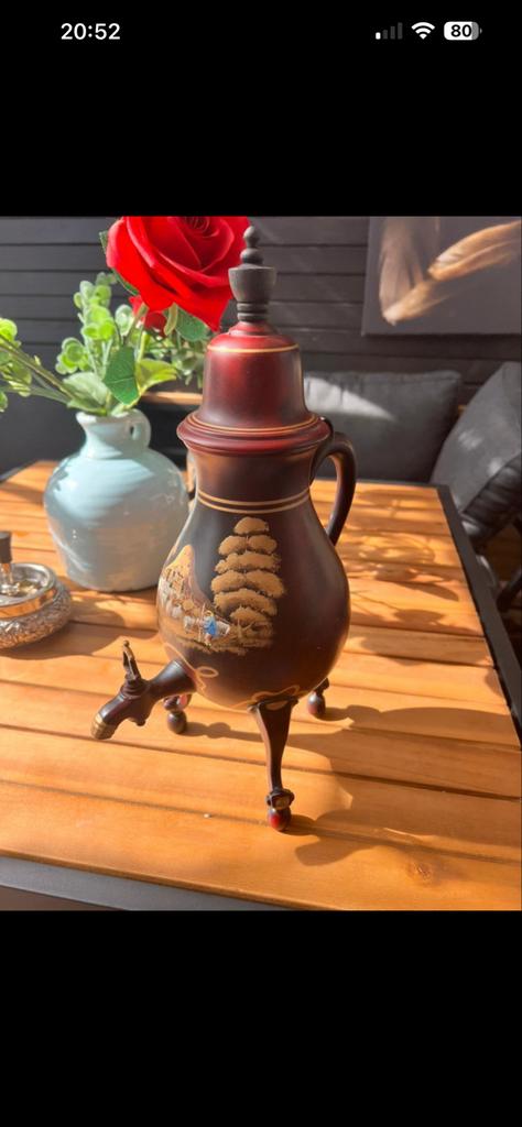 Antieke handbeschilderde theestoof / samovar, Holland, Ophalen of Verzenden