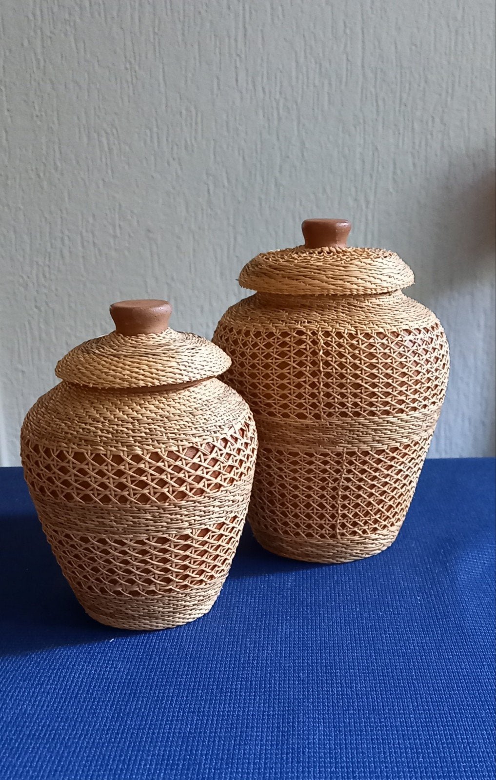 2 Honingpotjes met deksel., Ophalen of Verzenden, Met deksel