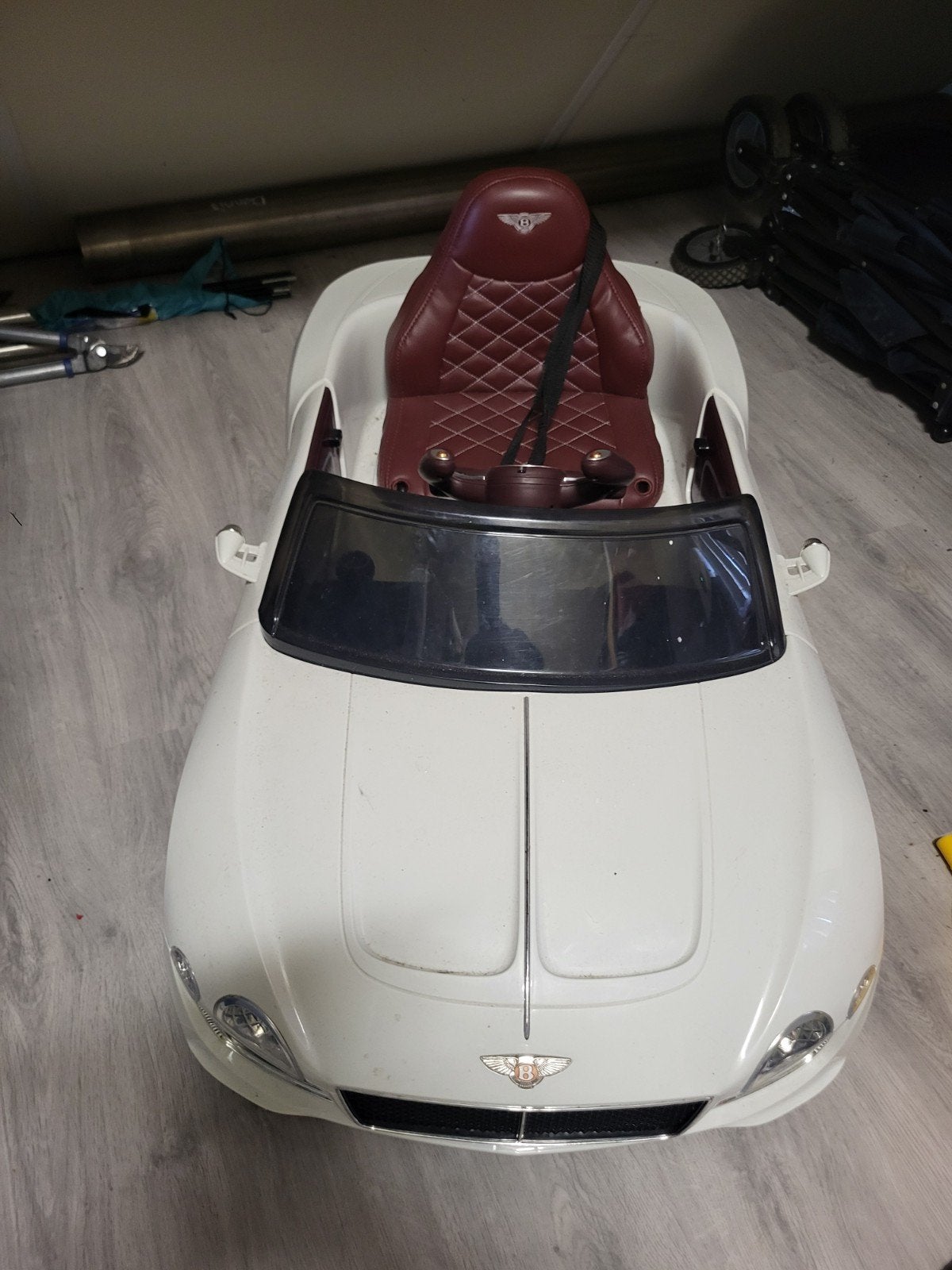 Bentley elektrische kinderauto - Wit, Ophalen, Gebruikt, Loopvoertuig