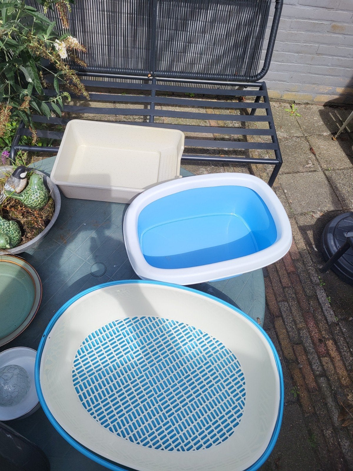 kattenbakken 3 stuks los van elkaar te  koop, Ophalen of Verzenden, Gebruikt