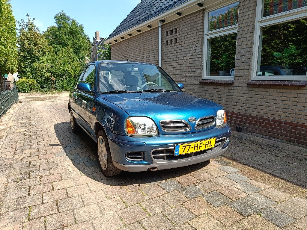 Nissan Micra 1.4 60KW AUTOMAAT 2001 Blauw, Auto's, Stof, 4 cilinders, 840 kg, Origineel Nederlands
