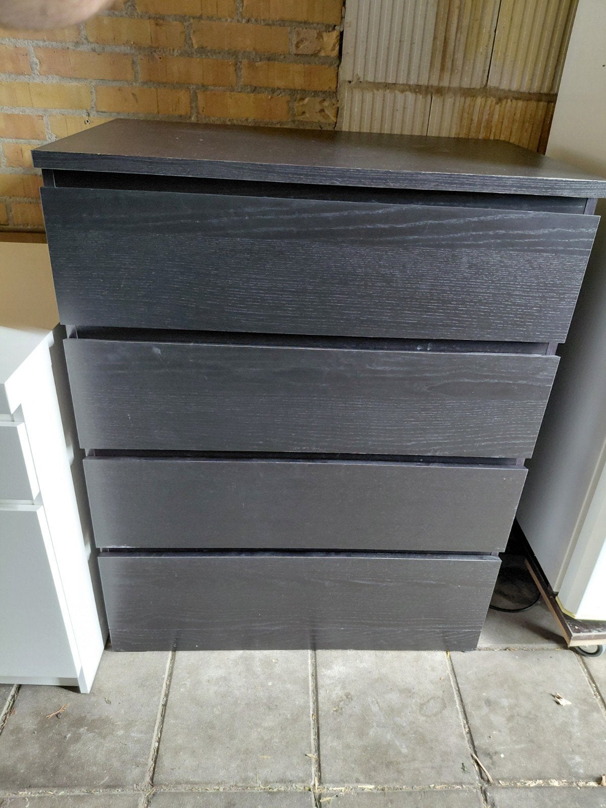 IKEA Malm ladekast Zwart - 4 lades, Ophalen, Gebruikt, Modern, Scandinavisch, 100 tot 150 cm