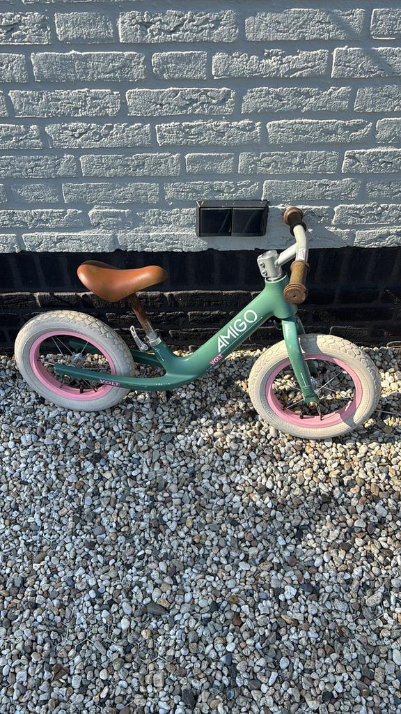 Amigo Volt Loopfiets - Groen/Roze - 10 inch, Ophalen, Gebruikt, Loopfiets
