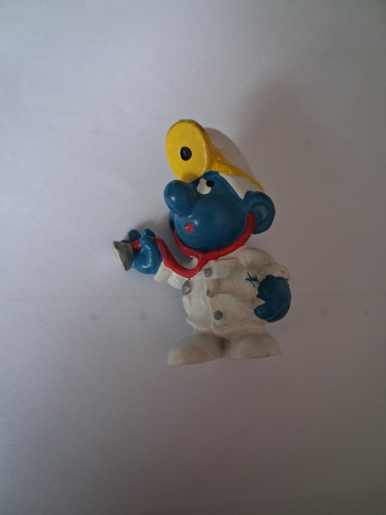 Vintage dokters smurf, Verzamelen, Smurfen, Ophalen of Verzenden, Zo goed als nieuw, Poppetje, Figuurtje of Knuffel