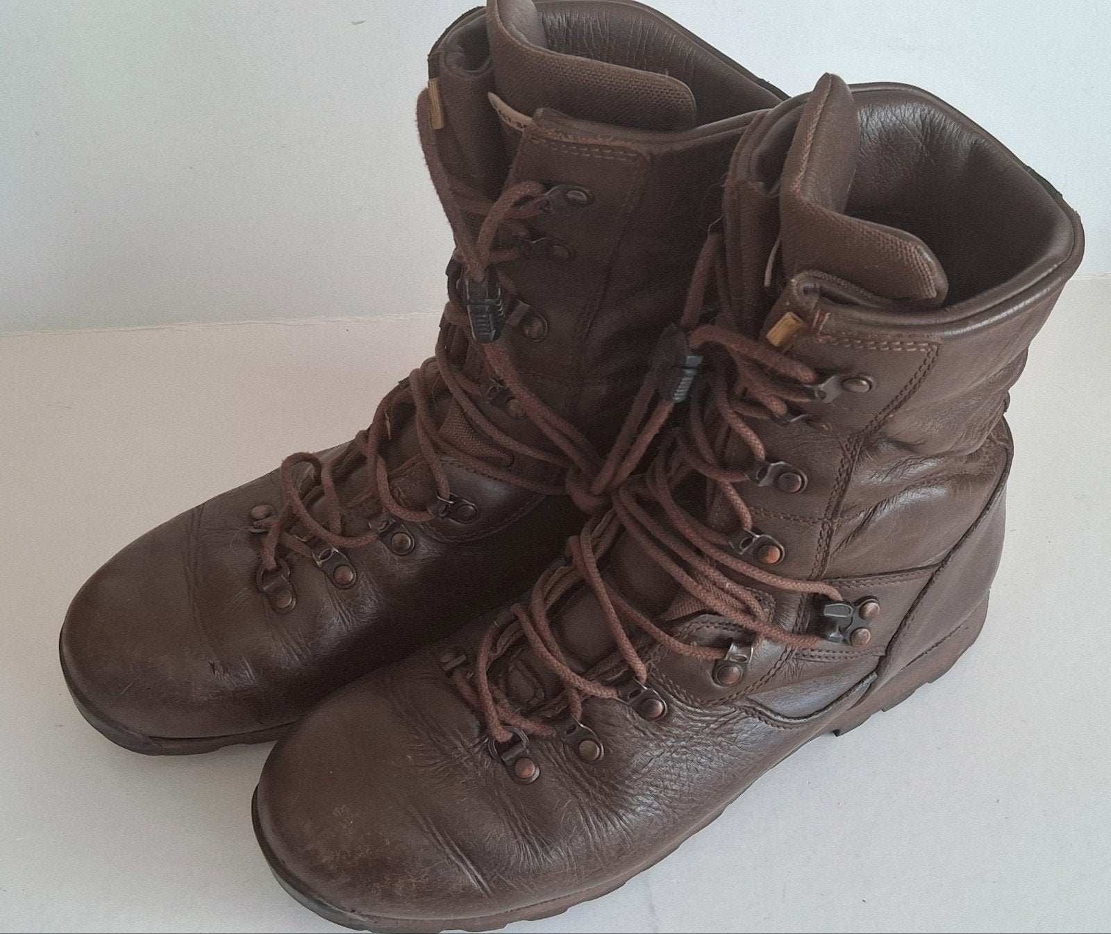 Leren Alt-Berg legerlaarzen/schoenen, Bruin, Boots, Gedragen, Alt-Berg