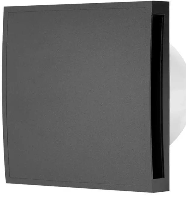 Badkamerventilator 150mm antraciet matzwart timer vochtsenso, Doe-het-zelf en Verbouw, Ophalen of Verzenden, Zo goed als nieuw