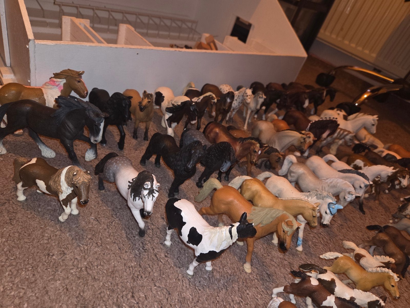 schleich paardenstal en paarden, Ophalen, Gebruikt