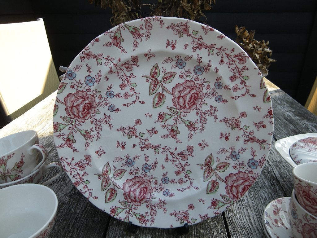 Johnson Brothers/Bros ROSE CHINTZ Groot gebak/taartbord 31cm, Huis en Inrichting, Overige merken, Ophalen of Verzenden, Zo goed als nieuw