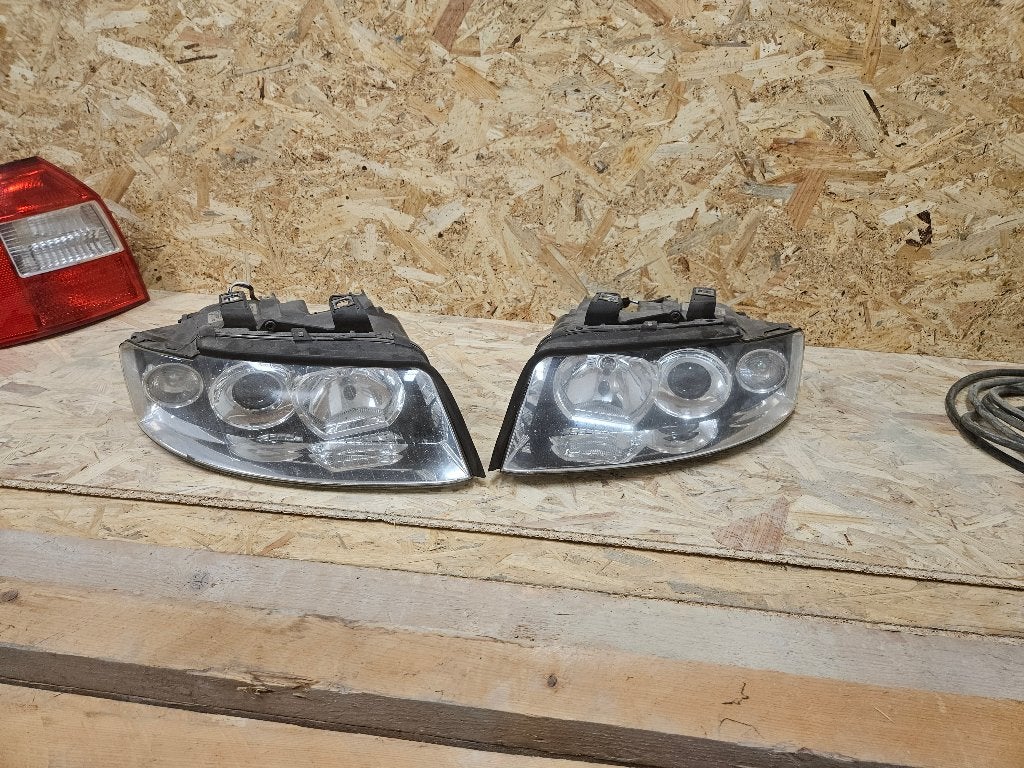 originele Audi A4 B6 koplampen met Retrofit Lab Bi Xeon kit, Ophalen, Gebruikt, Audi