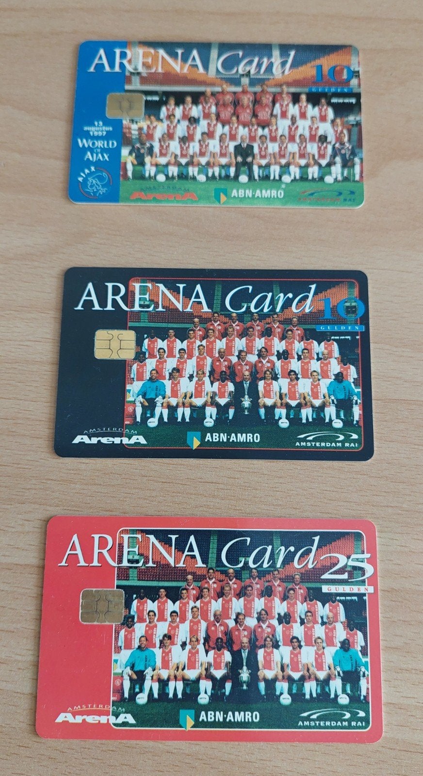 Ajax Arena Card Collectie - 3 unieke kaarten, Ophalen of Verzenden, Gebruikt, Auto's