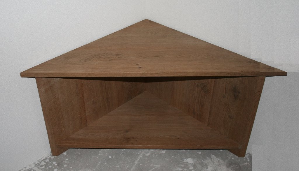 Gebakken Eiken Open TV Hoekkast L x B x H 83 x 83 x 57 cm, Huis en Inrichting, Ophalen, Eikenhout, 50 tot 100 cm, Zo goed als nieuw