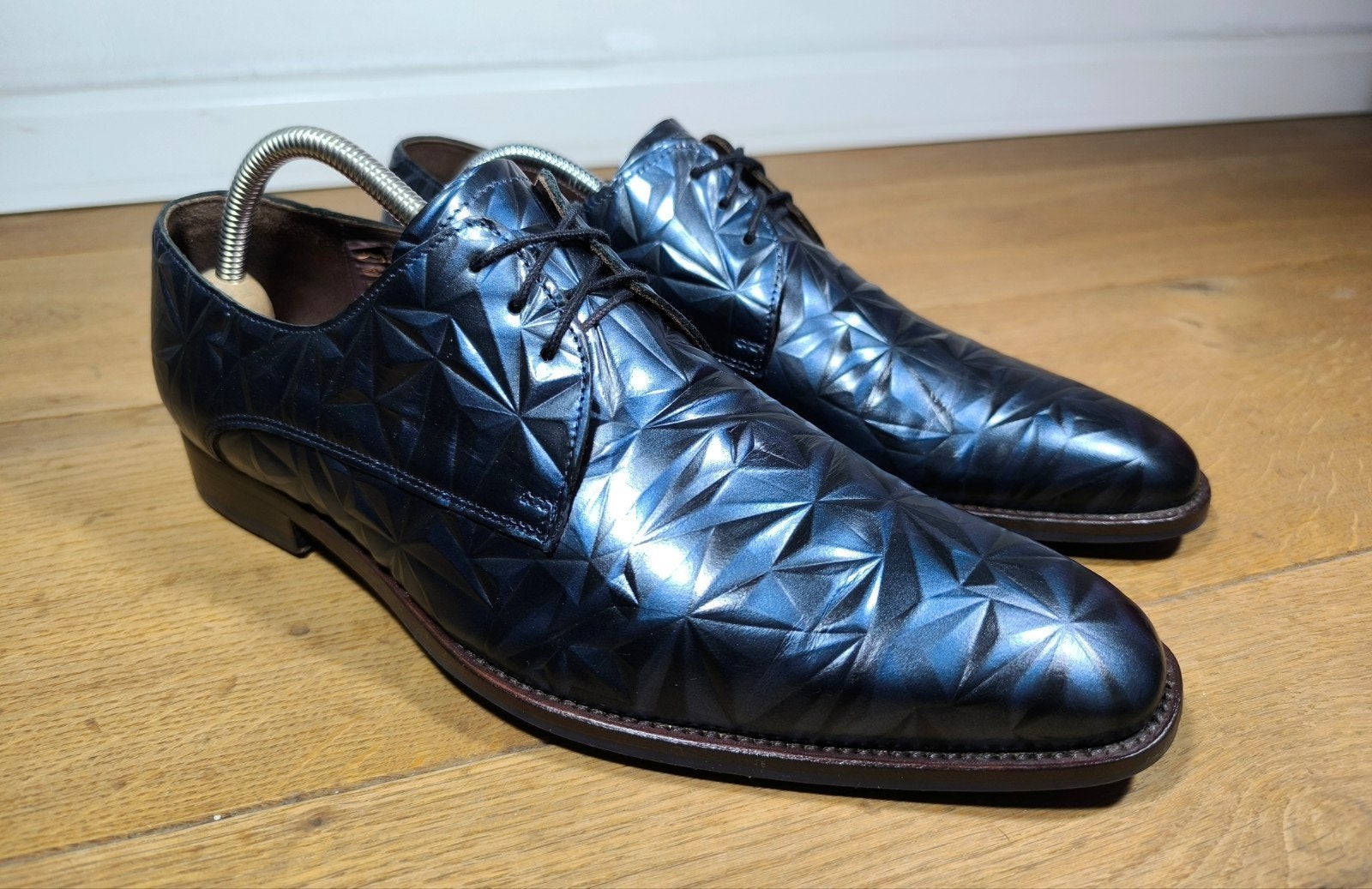 Floris van Bommel herenschoenen maat 8 / 42, Kleding | Heren, Schoenen, Ophalen, Blauw, Floris van Bommel, Zo goed als nieuw