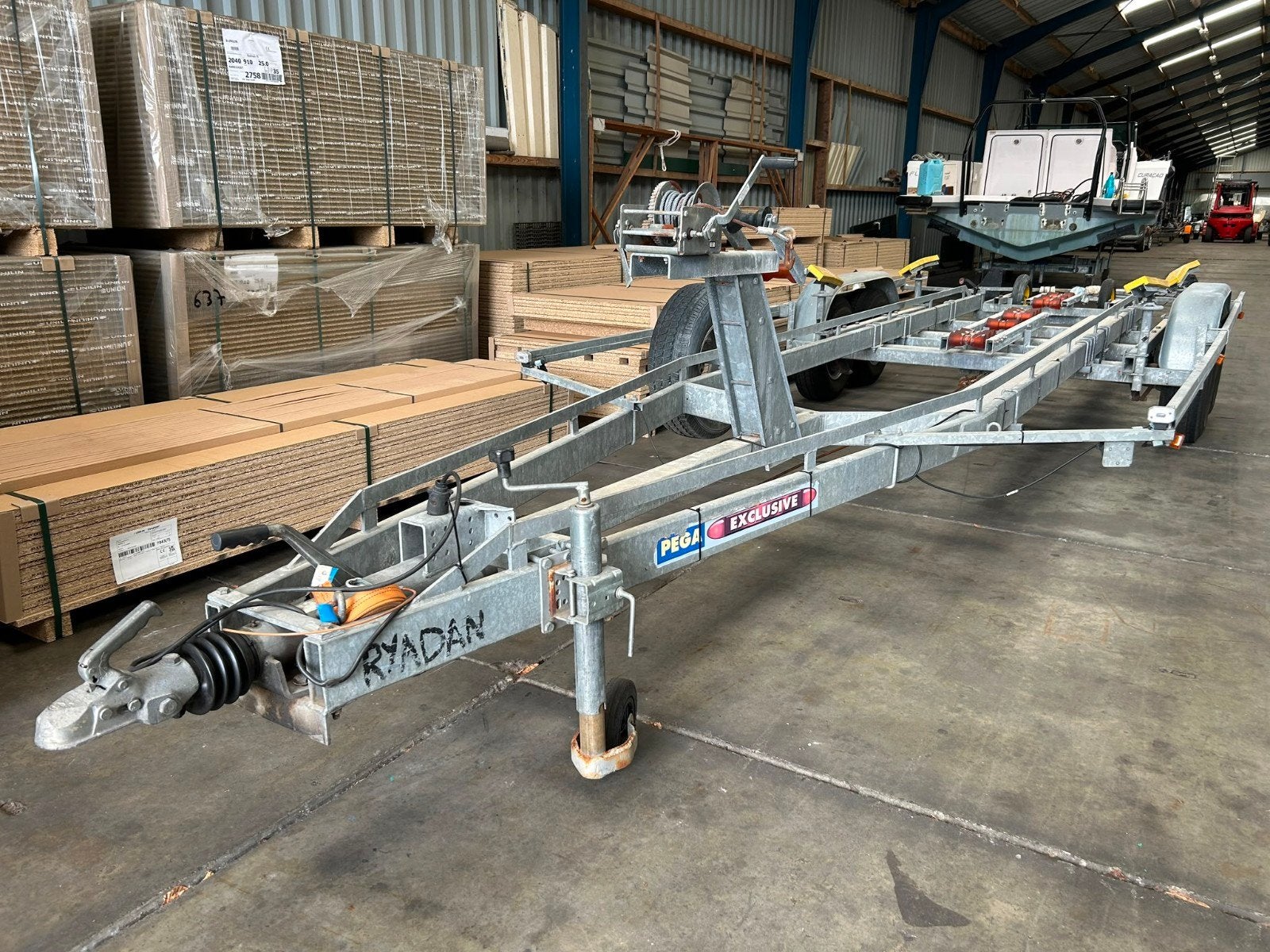 Pega Exclusive Boottrailer ZB3500 - Dubbelassig, Ophalen, Gebruikt, Overige typen
