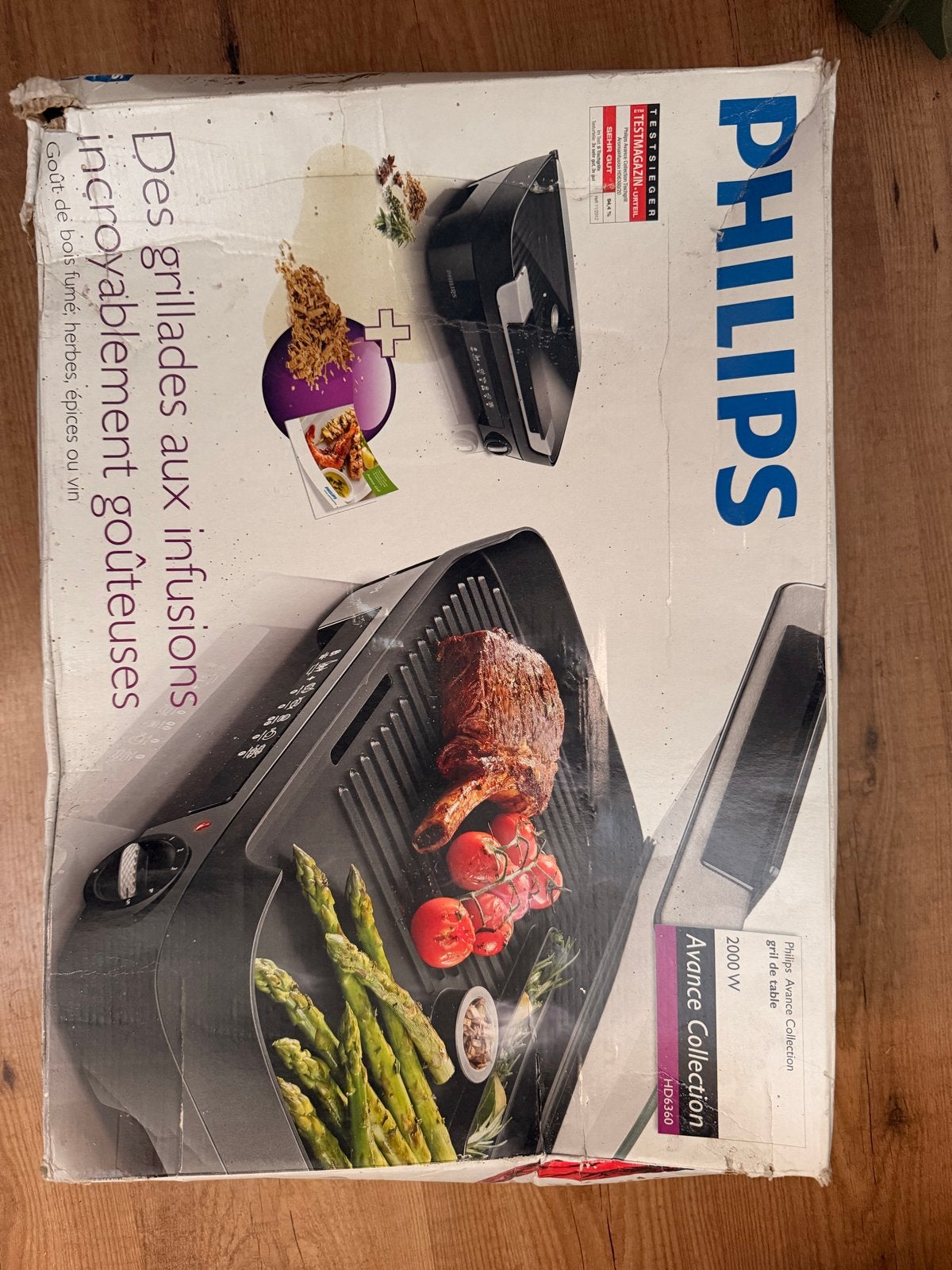 Philips Avance Collection Tafelgrill - 2000W, Ophalen, Gebruikt, Tafelgrill
