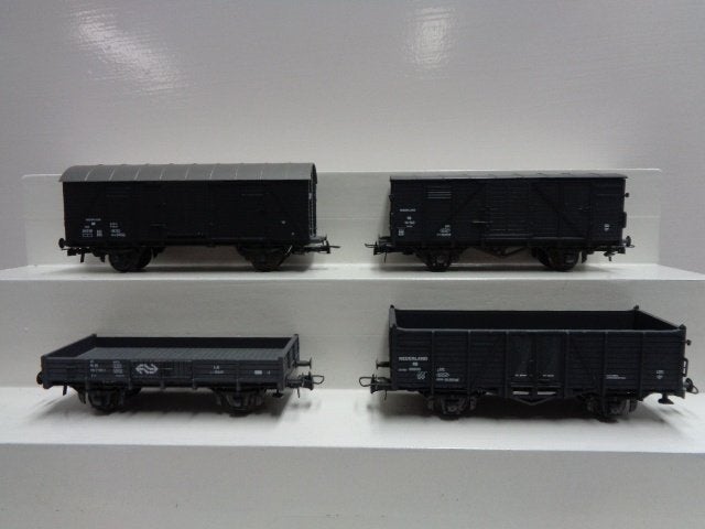 ROCO sleep NS goederenwagens 4x (H0)., Gelijkstroom, Wagon, Ophalen of Verzenden, Roco