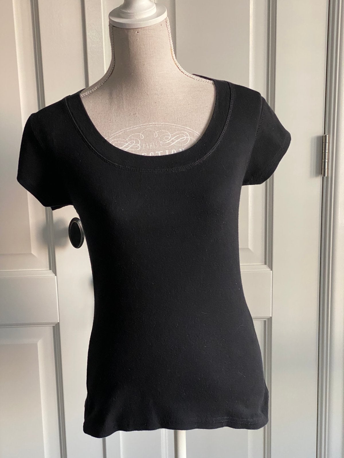 Dames effen zwart t-shirt maat S 36, Zwart, Ophalen of Verzenden, Korte mouw, Maat 36 (S)