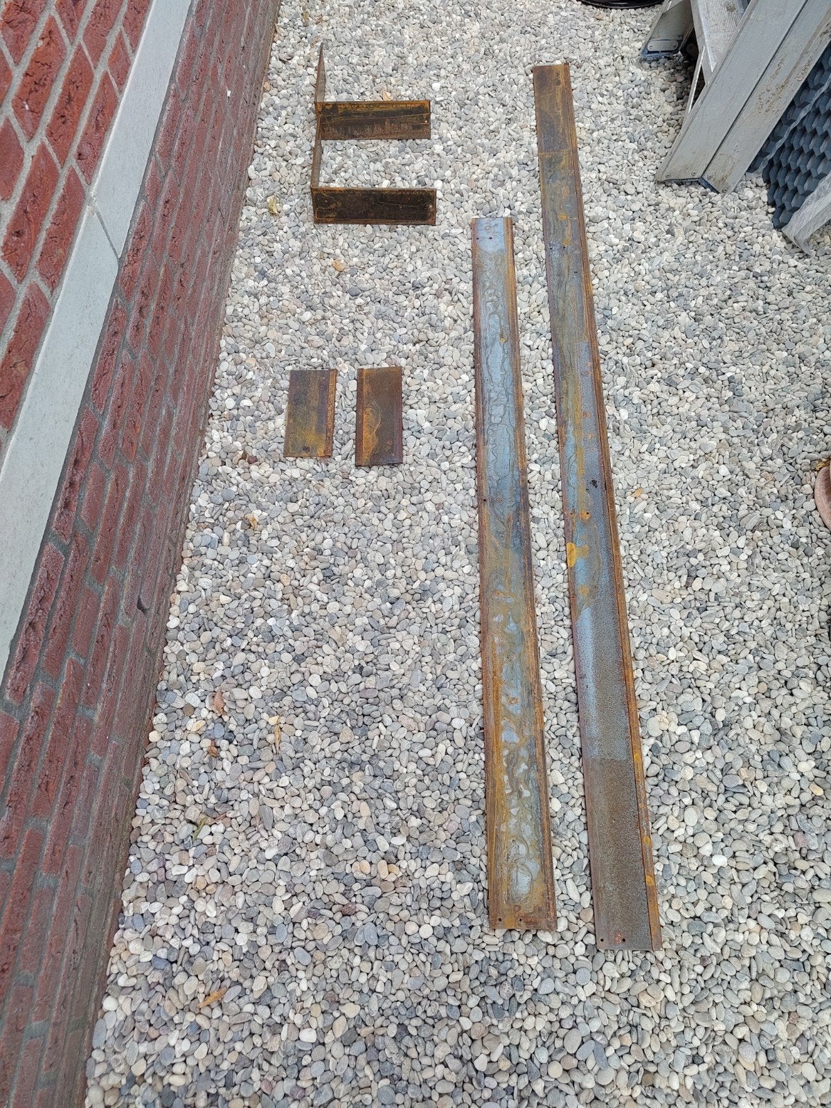 Cortenstalen borderranden + hoeken, Ophalen